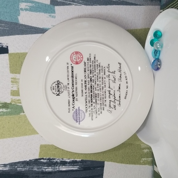 P2b- Knowles Norman Rockwell "A Couple's Commitments" 1985 LE Collector's Plate - Picture 9 of 9